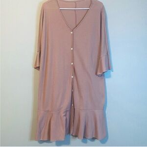 Pink Textured Knit Fabric Dress or Duster/Kimono